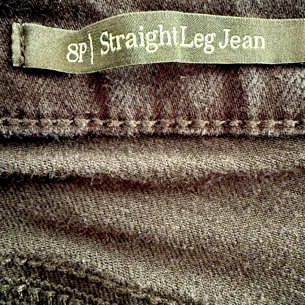 Talbots Classic Black Straight-Leg Women's Jeans metal button and zip front - Picture 8 of 10